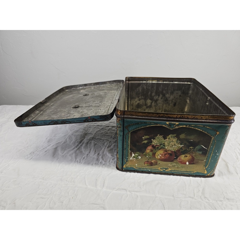 Rare Antique Veka  Chocolade‎ und Cacao Store  Cocoa Tin 1900s floral - Picture 11 of 12